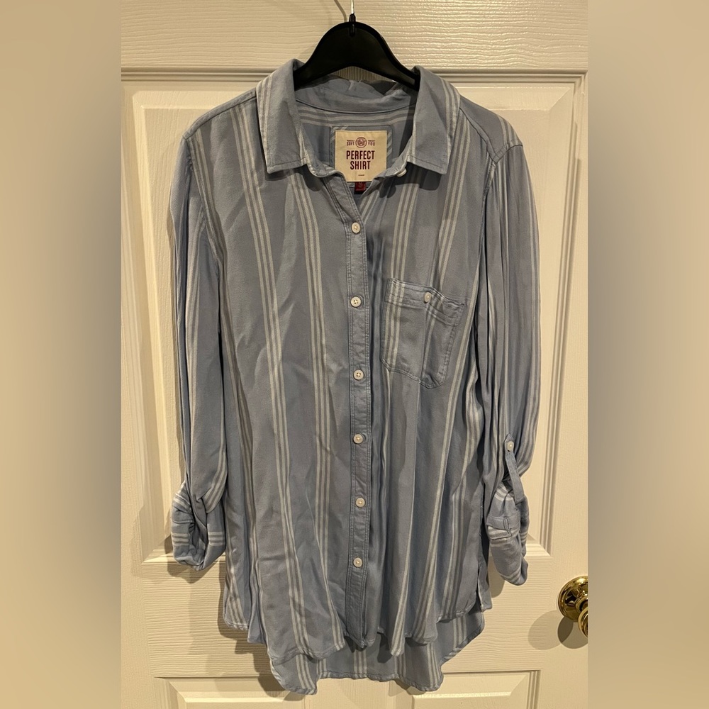 Kohls Perfect Shirt Soft Plaid Button Down Shirt